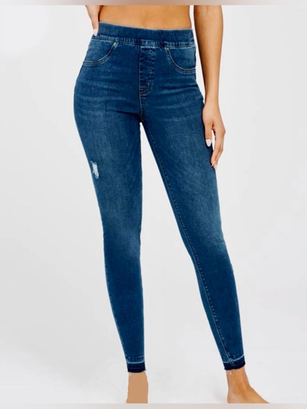 Spanx Distressed Ankle Skinny Jeans
